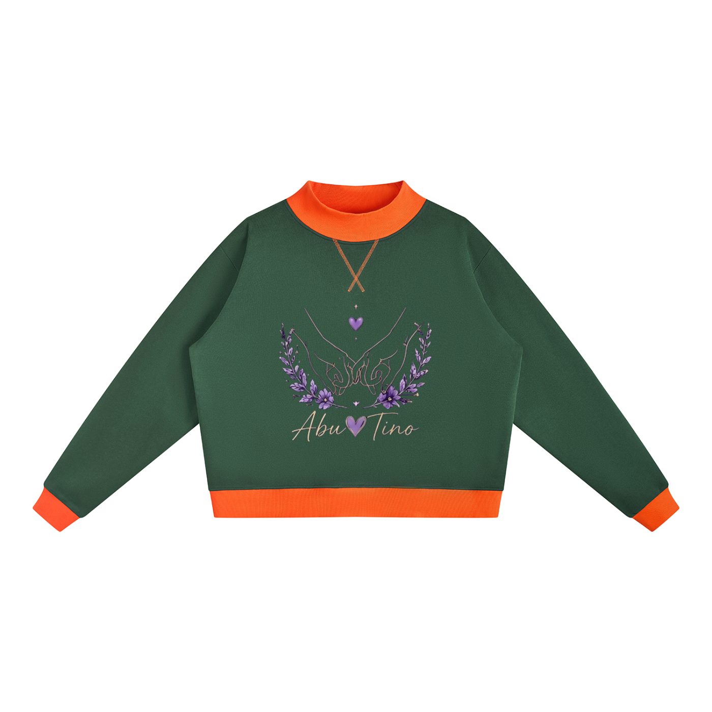 Women’s Mock Neck Crewneck Sweatshirt