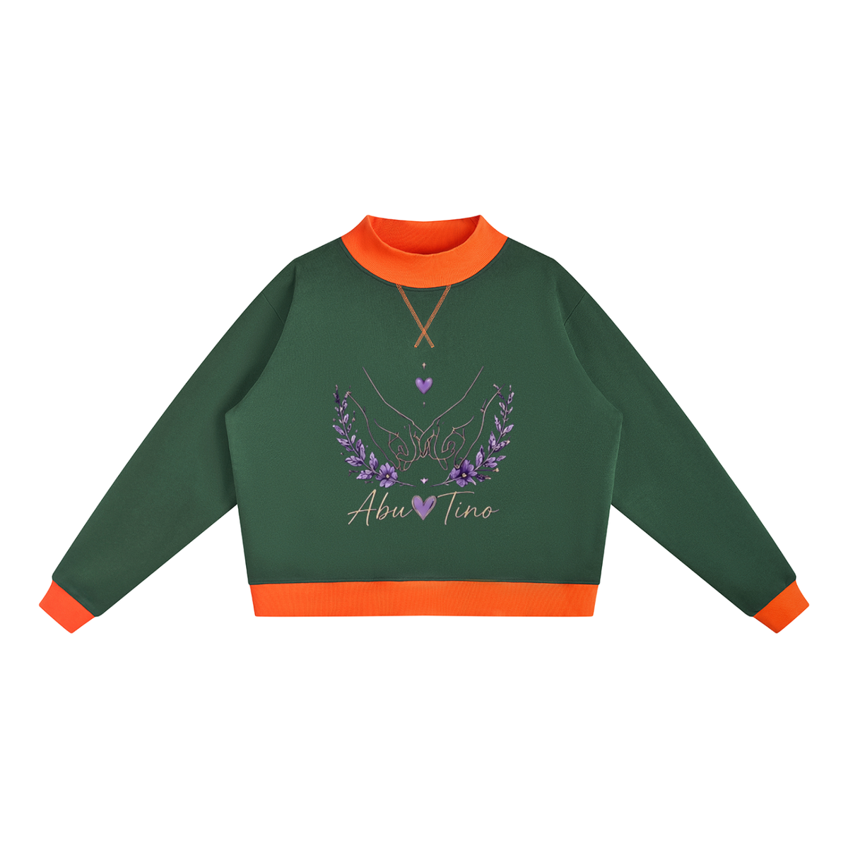Women’s Mock Neck Crewneck Sweatshirt