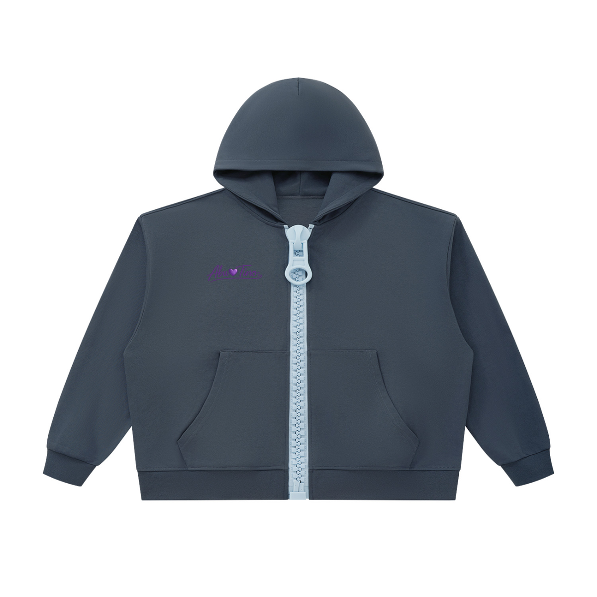 Oversized Chunky-Zip Boxy Hoodie