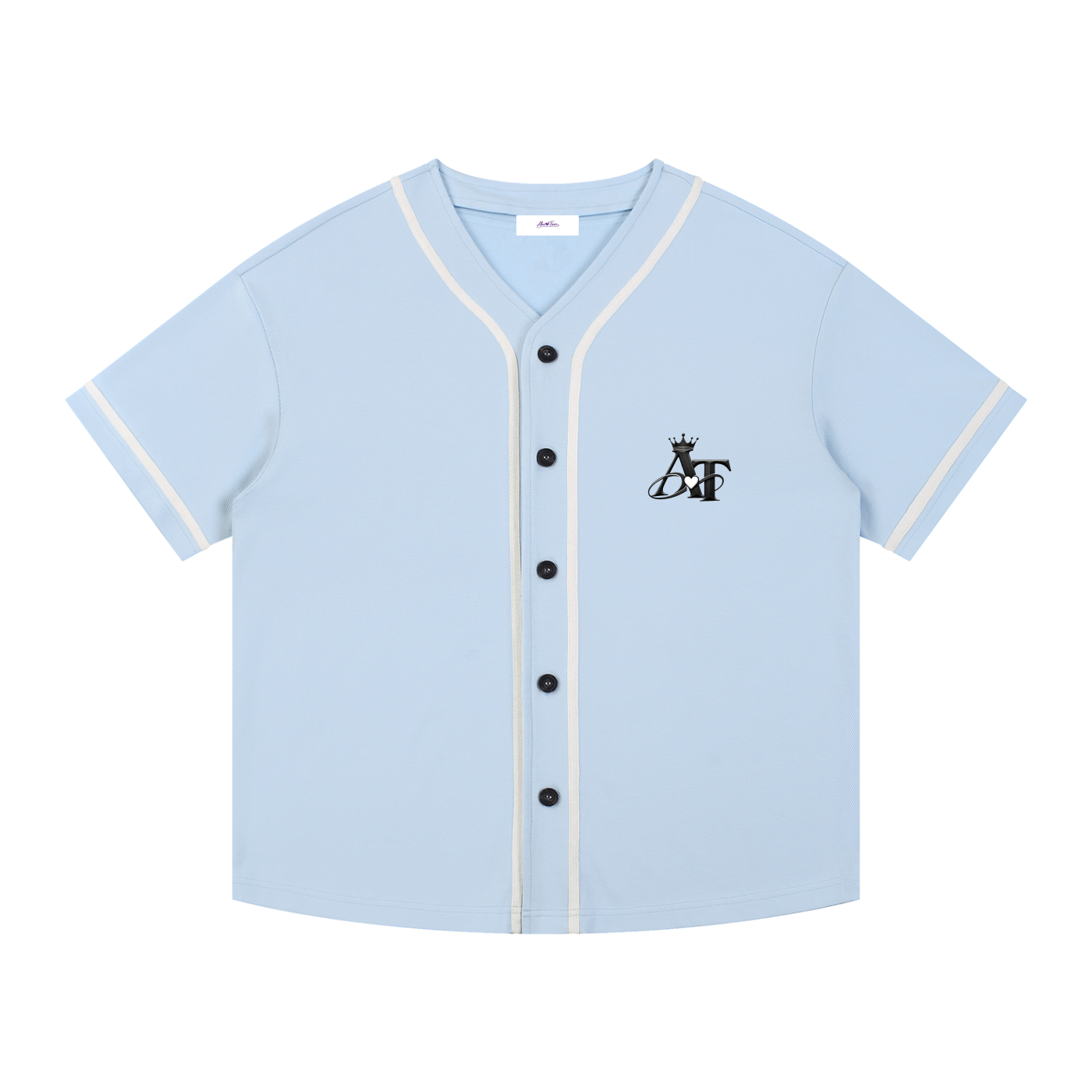 Contrast Piped Button-Up Jersey