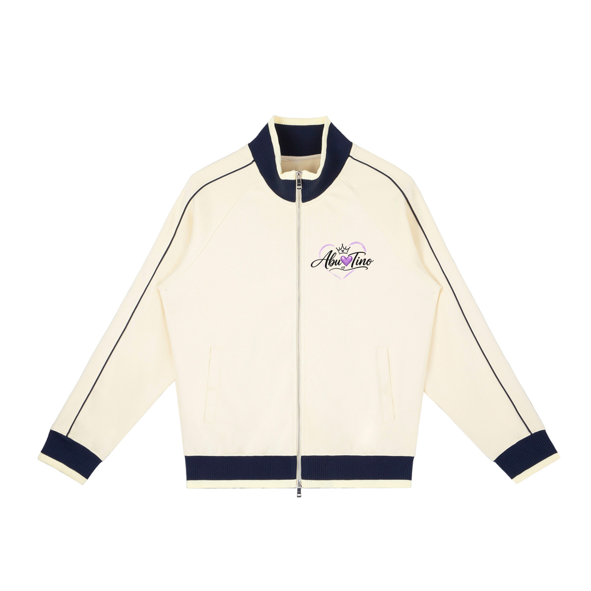 Color Block Raglan Sleeve Zip Track Jacket
