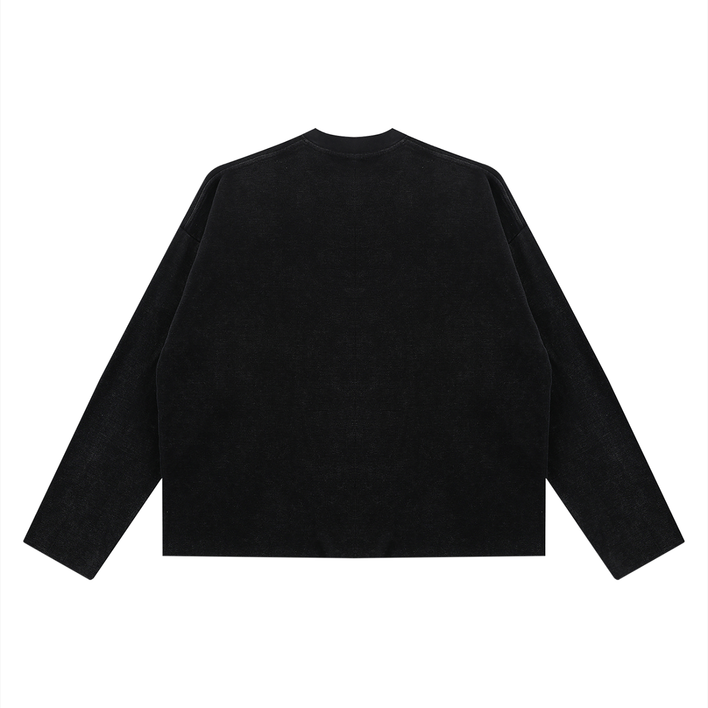 Vintage Wash Boxy  Waffle Raw Edge T-Shirt