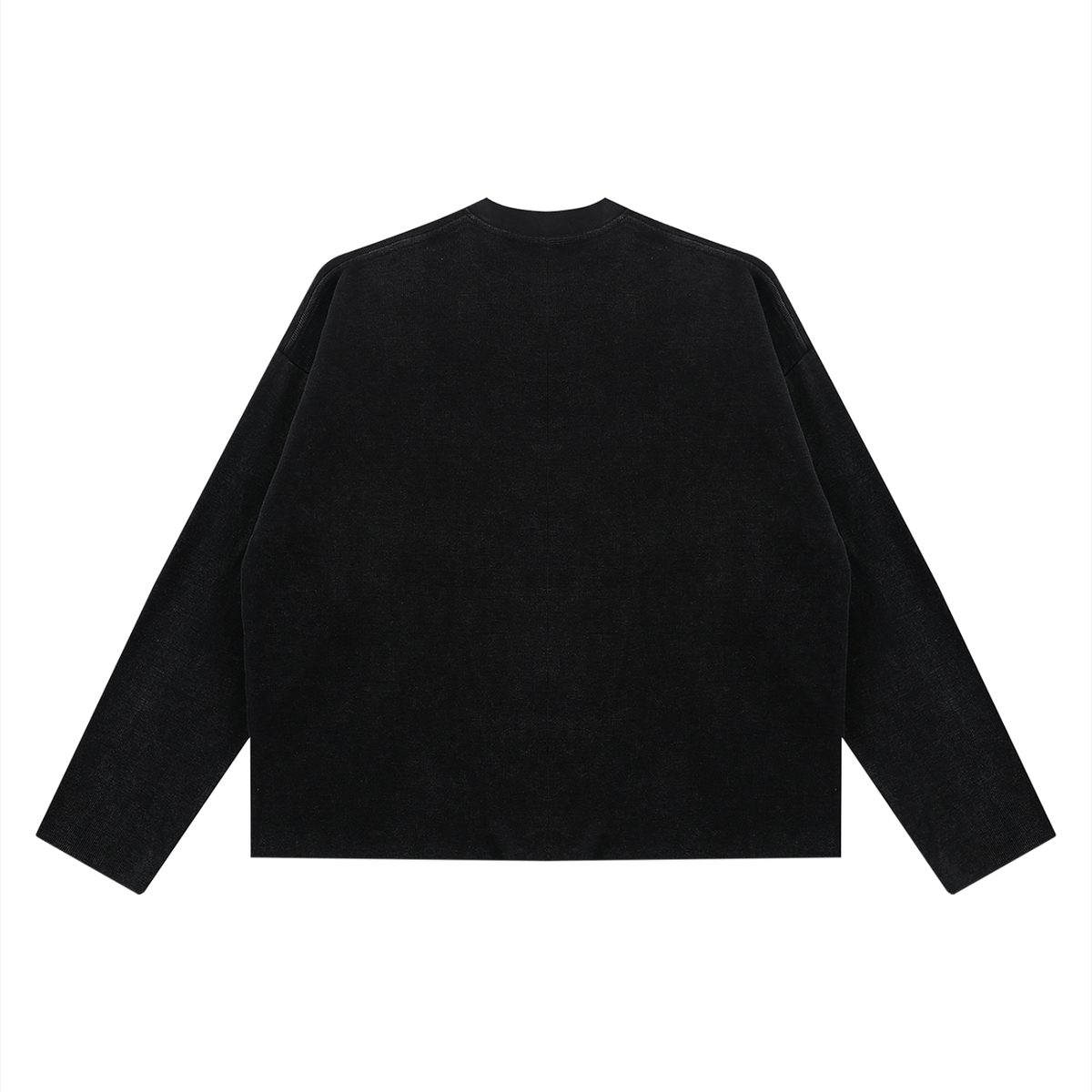 Vintage Wash Boxy  Waffle Raw Edge T-Shirt