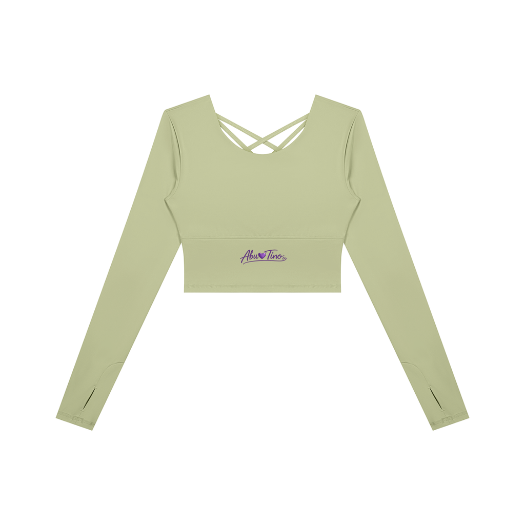 Women's Cropped Long Sleeve Yoga T-Shirt