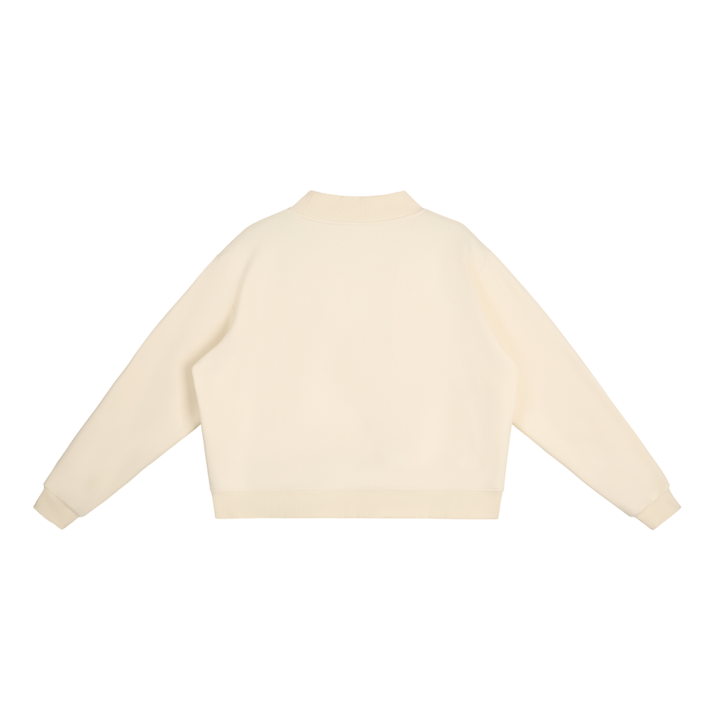 abuTino  Fleece Mock-Neck Crew Sweatshirt