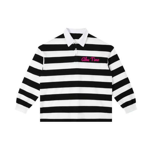 AbuTino Block Stripe Polo Shirt