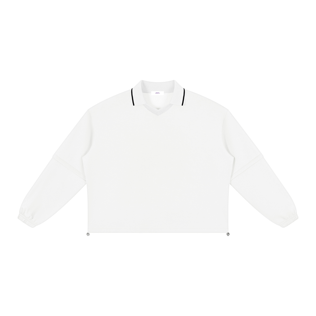 Boxy Collared Detachable Sweatshirt