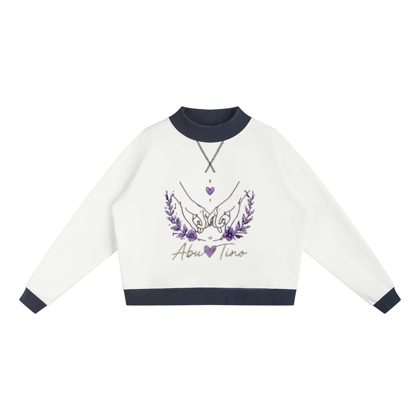 Women’s Mock Neck Crewneck Sweatshirt