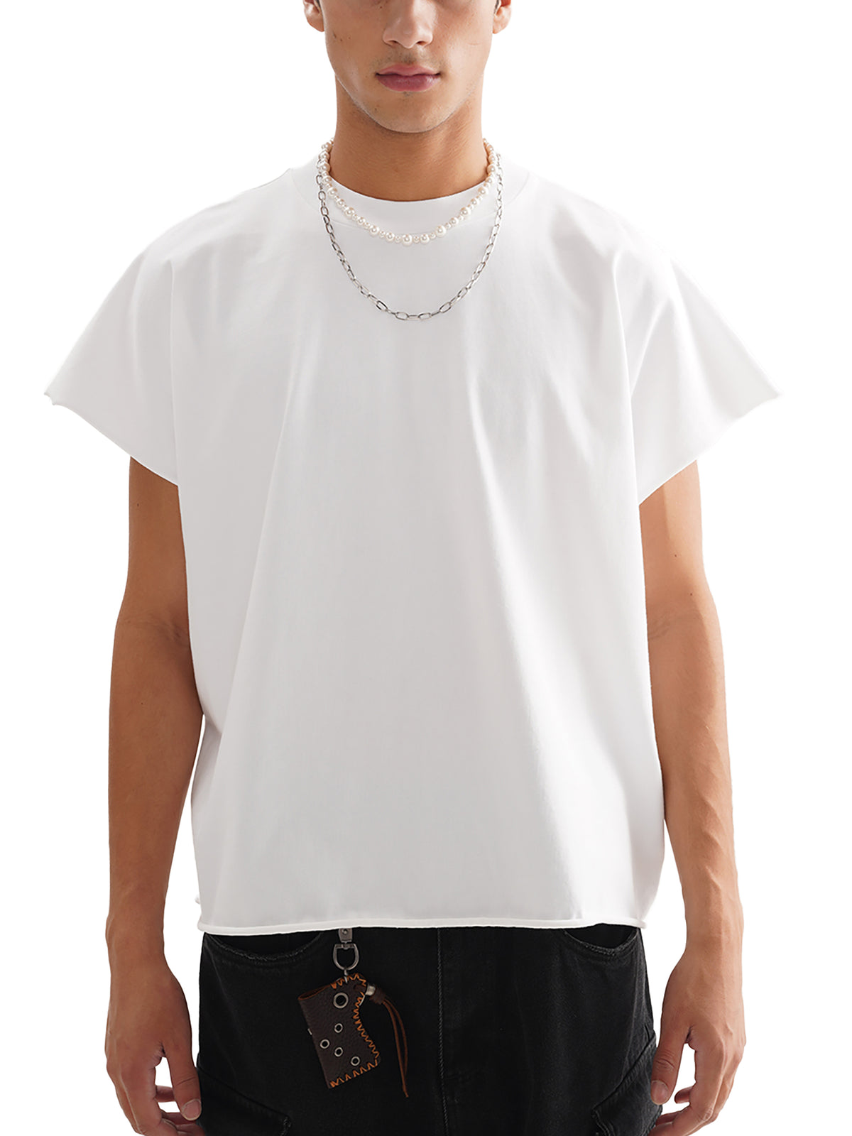 Raw Edge Boxy Non-Shrink T-Shirt