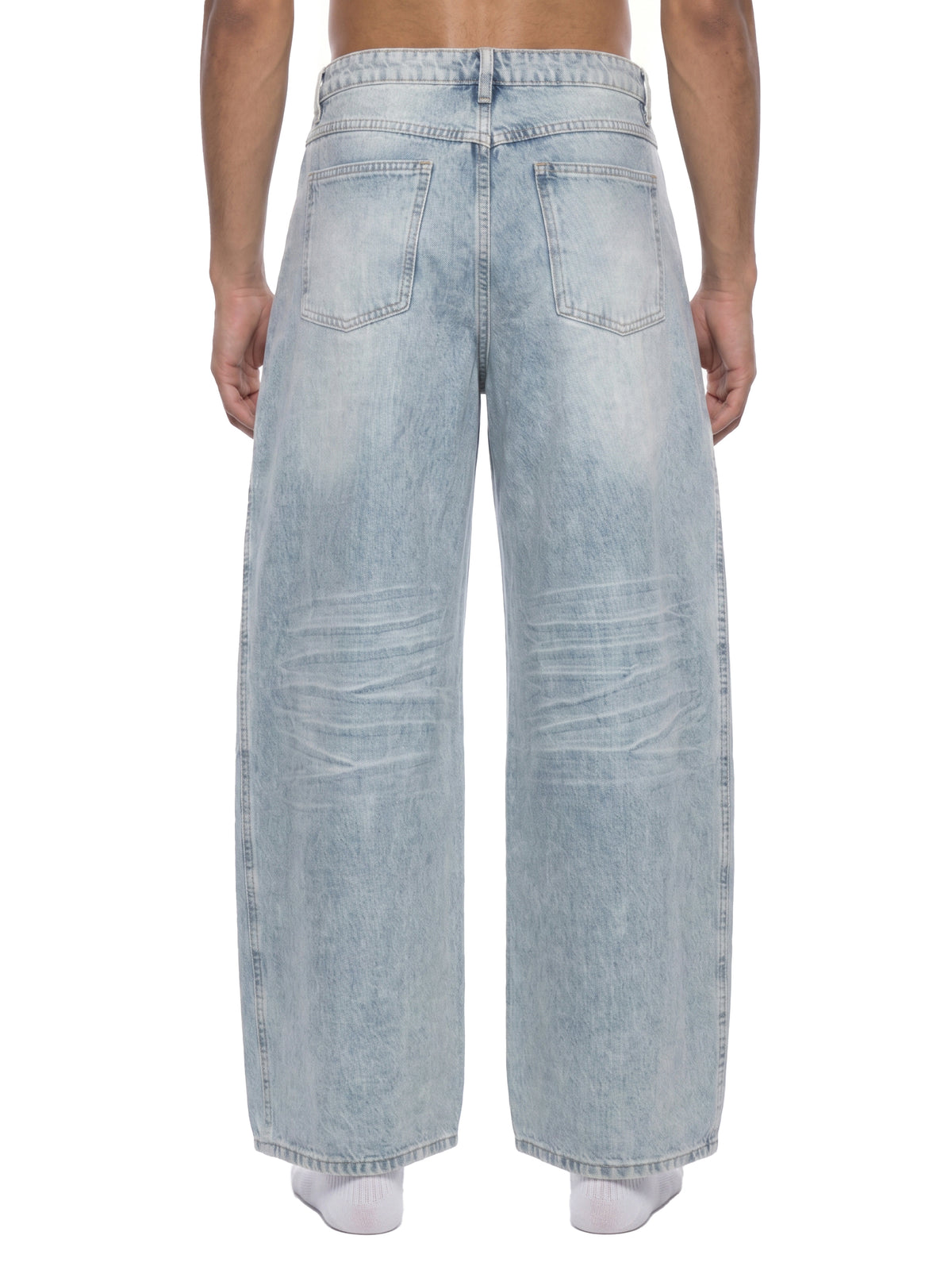 Men’s Enzyme Wash Wide Leg Jeans