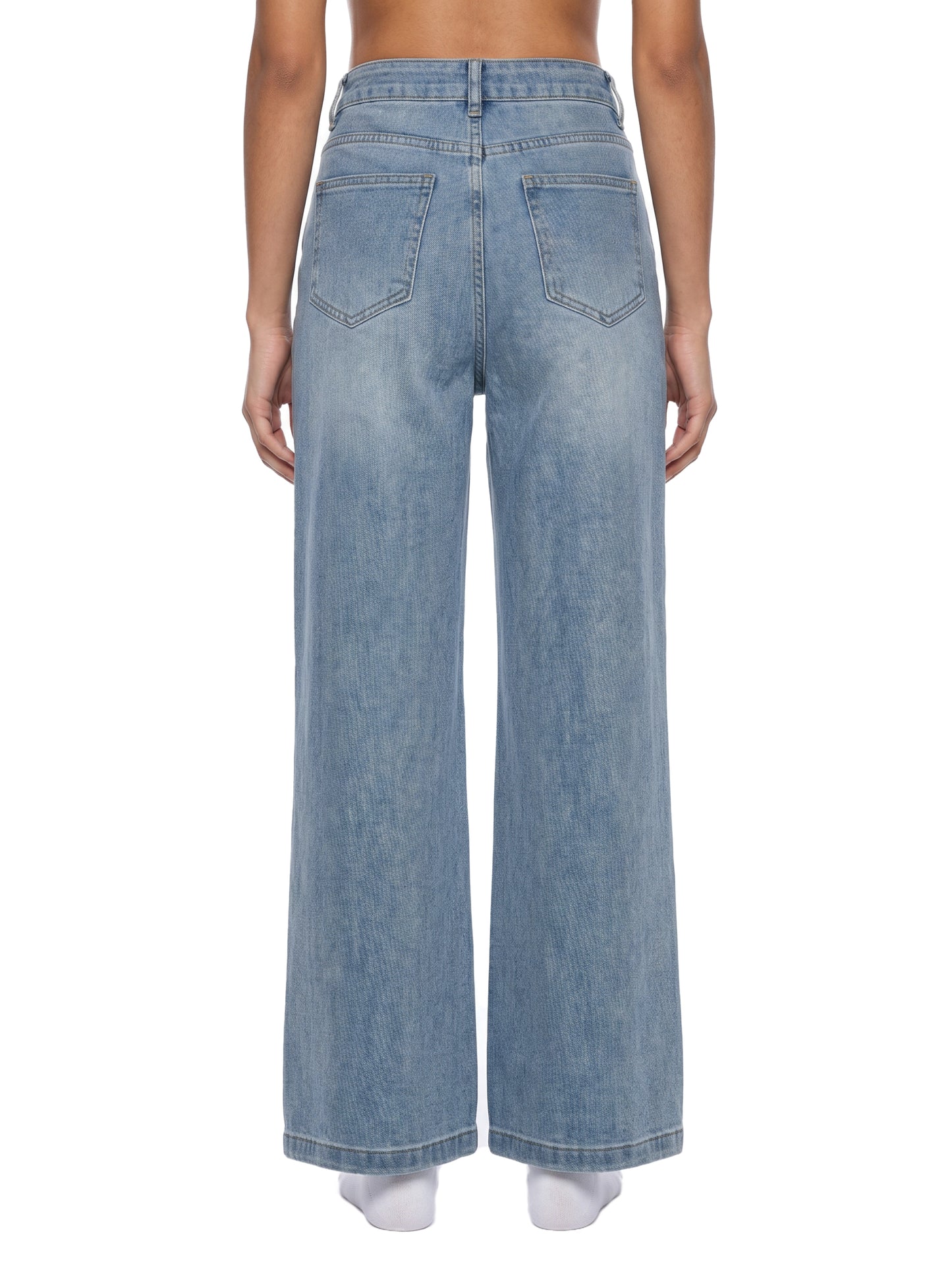 Women’s Vintage Wash High Rise Wide Leg Jeans