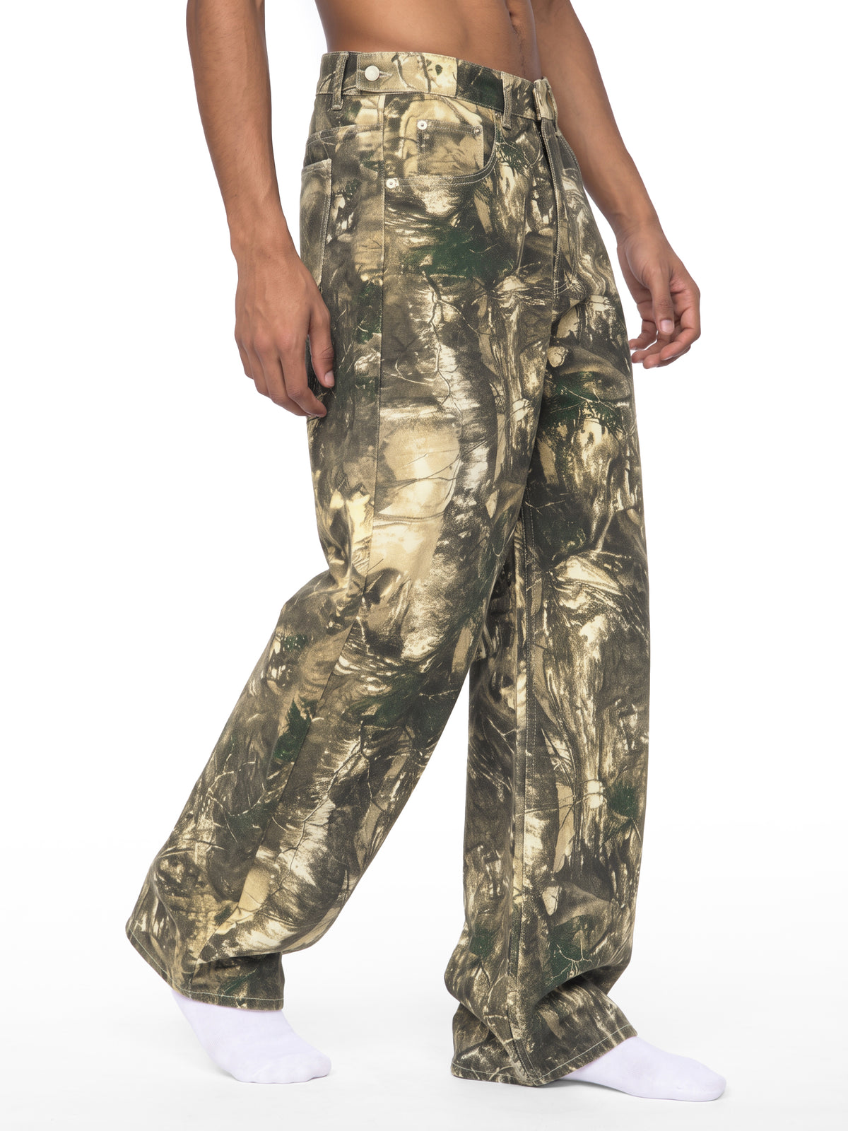 Men's Tree Camo Barrel Leg Pants