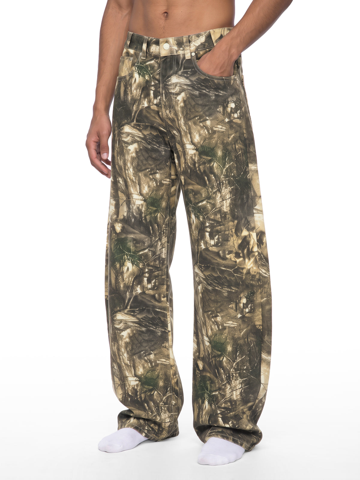 Men's Tree Camo Barrel Leg Pants